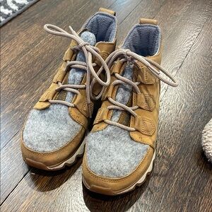 Sorel Brown and Gray Snow Sneakers